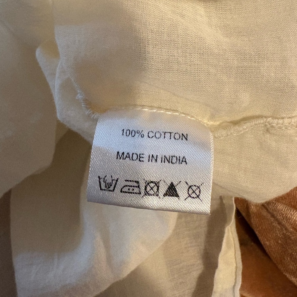 Embroidered Bohemian Blouse Oversized Comfy 100% Cotton Pastels - Picture 6 of 9